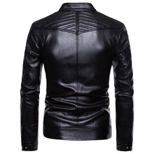 Load image into Gallery viewer, Motorcycle Leather Jacket Men