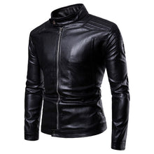 Load image into Gallery viewer, Motorcycle Leather Jacket Men