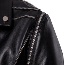 Load image into Gallery viewer, PU Leather Jacket Autumn Fashion Sleeves Detachable