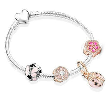 Load image into Gallery viewer, European Heart shaped Pendant Charm Bracelet Fit Women's Jewellery - Sophornlilly