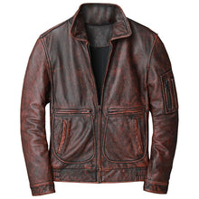 Load image into Gallery viewer, Aviator Men Cowhide Jacket Bomber Cow Leather