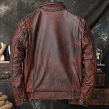 Load image into Gallery viewer, Aviator Men Cowhide Jacket Bomber Cow Leather