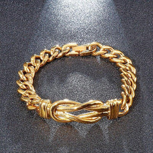 Load image into Gallery viewer, European and American Simple Gold Bracelet Creative Knotted Titanium - Sophornlilly