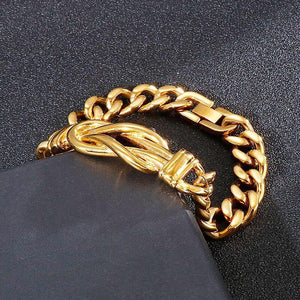 European and American Simple Gold Bracelet Creative Knotted Titanium - Sophornlilly