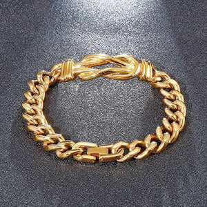 European and American Simple Gold Bracelet Creative Knotted Titanium - Sophornlilly