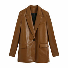 Load image into Gallery viewer, Style PU Blazer Women Nice New Spring and Autumn