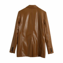 Load image into Gallery viewer, Style PU Blazer Women Nice New Spring and Autumn