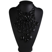Load image into Gallery viewer, European and American tassel necklace popular black short collarbone
