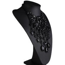 Load image into Gallery viewer, European and American tassel necklace popular black short collarbone