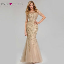 Load image into Gallery viewer, Evening Dresses Ever Pretty Mermaid O Neck Short Sleeve Lace