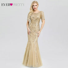 Load image into Gallery viewer, Evening Dresses Ever Pretty Mermaid O Neck Short Sleeve Lace