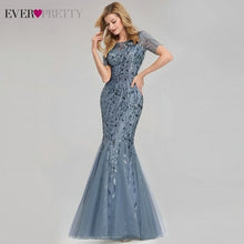 Load image into Gallery viewer, Evening Dresses Ever Pretty Mermaid O Neck Short Sleeve Lace