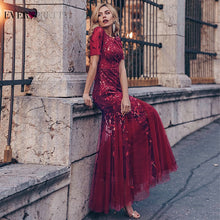 Load image into Gallery viewer, Evening Dresses Ever Pretty Mermaid O Neck Short Sleeve Lace