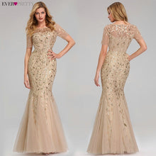 Load image into Gallery viewer, Evening Dresses Ever Pretty Mermaid O Neck Short Sleeve Lace