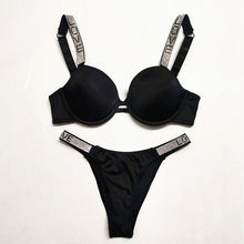Load image into Gallery viewer, Exclusive original Women Push Up Bra Sets Gathered Diamonds Bra Sets