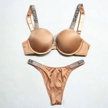 Load image into Gallery viewer, Exclusive original Women Push Up Bra Sets Gathered Diamonds Bra Sets