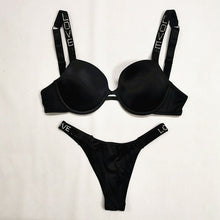 Load image into Gallery viewer, Exclusive original Women Push Up Bra Sets Gathered Diamonds Bra Sets