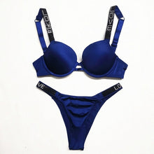 Load image into Gallery viewer, Exclusive original Women Push Up Bra Sets Gathered Diamonds Bra Sets