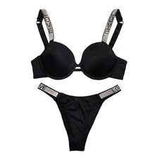 Load image into Gallery viewer, Exclusive original Women Push Up Bra Sets Gathered Diamonds Bra Sets