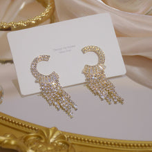 Load image into Gallery viewer, Exquisite Super Shine Tassel Crtysal Earring for Women AAA Cubic