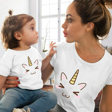 Load image into Gallery viewer, Eye Lashes Red Lips Print Women and Kids T shirt Funny Family Matching