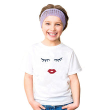 Load image into Gallery viewer, Eye Lashes Red Lips Print Women and Kids T shirt Funny Family Matching