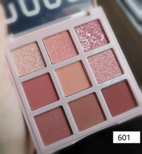 Load image into Gallery viewer, Eye Shadow Palette 9 Color Dry Rose Pink Shimmer Matte Glitter Nude