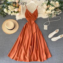 Load image into Gallery viewer, F260 Lady White Green Black Orange Evening Dresses Summer