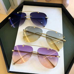 Metal Rimless Sunglasses Mirror