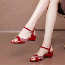 Load image into Gallery viewer, Mid Heel Sandals Sexy Rhinestone
