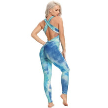 Load image into Gallery viewer, Jumpsuit Women Cross Back Ink Tie dye Overalls For Women