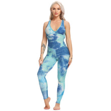 Load image into Gallery viewer, Jumpsuit Women Cross Back Ink Tie dye Overalls For Women