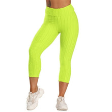Load image into Gallery viewer, Women Ruched Butt Lifting Leggings High Waist Capris Pants