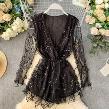 Load image into Gallery viewer, Sexy Tassel  Patchwork Short  Women Jumpsuits  Long Sleeve - Sophornlilly