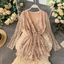 Load image into Gallery viewer, Sexy Tassel  Patchwork Short  Women Jumpsuits  Long Sleeve - Sophornlilly