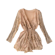 Load image into Gallery viewer, Sexy Tassel  Patchwork Short  Women Jumpsuits  Long Sleeve - Sophornlilly