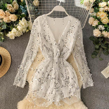 Load image into Gallery viewer, Sexy Tassel  Patchwork Short  Women Jumpsuits  Long Sleeve - Sophornlilly