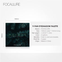 Load image into Gallery viewer, FOCALLURE New Green Eyeshadow palette waterproof long lasting