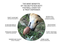 Load image into Gallery viewer, MKB Football Durable Rubber Chew Toy and Treat Dispenser - Large -
