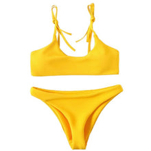 Load image into Gallery viewer, Fabulous Women Sexy Solid Swimsuit Sling Bikini