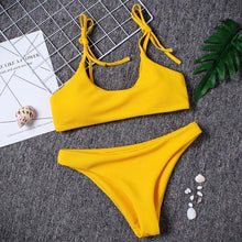 Load image into Gallery viewer, Fabulous Women Sexy Solid Swimsuit Sling Bikini