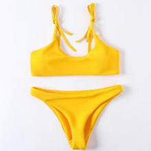 Load image into Gallery viewer, Fabulous Women Sexy Solid Swimsuit Sling Bikini