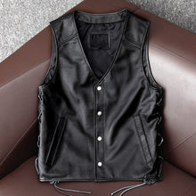 Load image into Gallery viewer, Cowhide Men's Genuine Leather Jacket Leather Vest