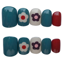 Load image into Gallery viewer, Fake Nails Finished net Celebrity Wear Nail ins Wine Red Smudge Nail