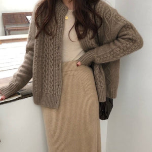 Fall Winter New Style Cashmere Sweater Cardigan Loose