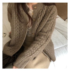 Fall Winter New Style Cashmere Sweater Cardigan Loose