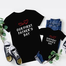 Load image into Gallery viewer, Family Matching Clothes Letter Cotton Short Sleeve Summer T shirts