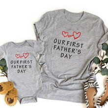 Load image into Gallery viewer, Family Matching Clothes Letter Cotton Short Sleeve Summer T shirts