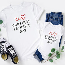 Load image into Gallery viewer, Family Matching Clothes Letter Cotton Short Sleeve Summer T shirts