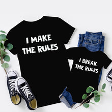 Load image into Gallery viewer, Family Matching Clothes Letter Cotton Short Sleeve Summer T shirts